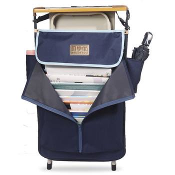 Side-Mounted Book Bag for High School Students, Large-Capacity Book Stand, Junior High School Desk Book Storage Bag, Non-Slip Desk Hanging Bag