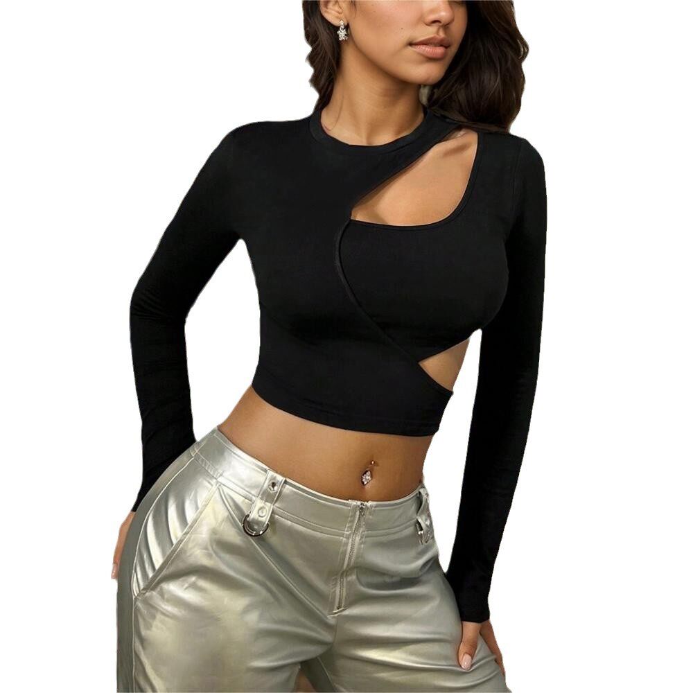 Trendy Womens Cropped T Shirt Slim Fit Street Style Short Sleeve Unique Design Spring Summer Fashion Wholesale