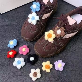 Korean Autumn and Winter Miu Sunflower Shoelace Decoration Casual Shoe Buckle Shoe Clip Sports Shoes Moral Training Shoe Buckle Shoe Flower