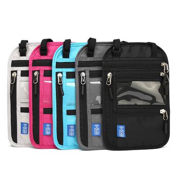 Multifunctional Document Bag Rfid Neck-Hanging Passport Bag Passport Holder Travel Document Protective Cover Cross-Border Wholesale