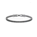 Hidden clasp full diamond gunmetal black diamond bracelet