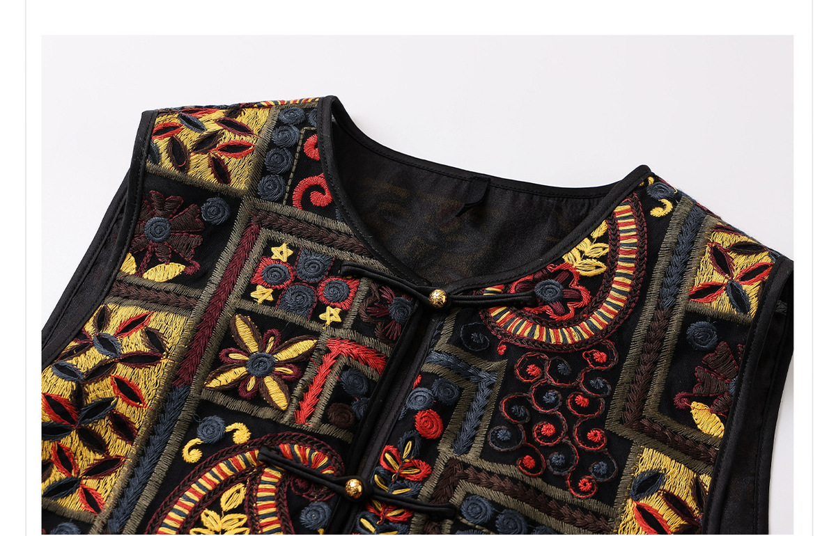 Set áo gilê thêu phối màu và váy hai dây dáng dài nữ — Áo gilê, Váy hai dây