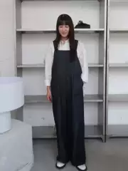Shijian's Popular Item Is Back! American Retro Denim Overalls, Loose Wide-Leg Age-Reducing Straight-Leg Pants 90319