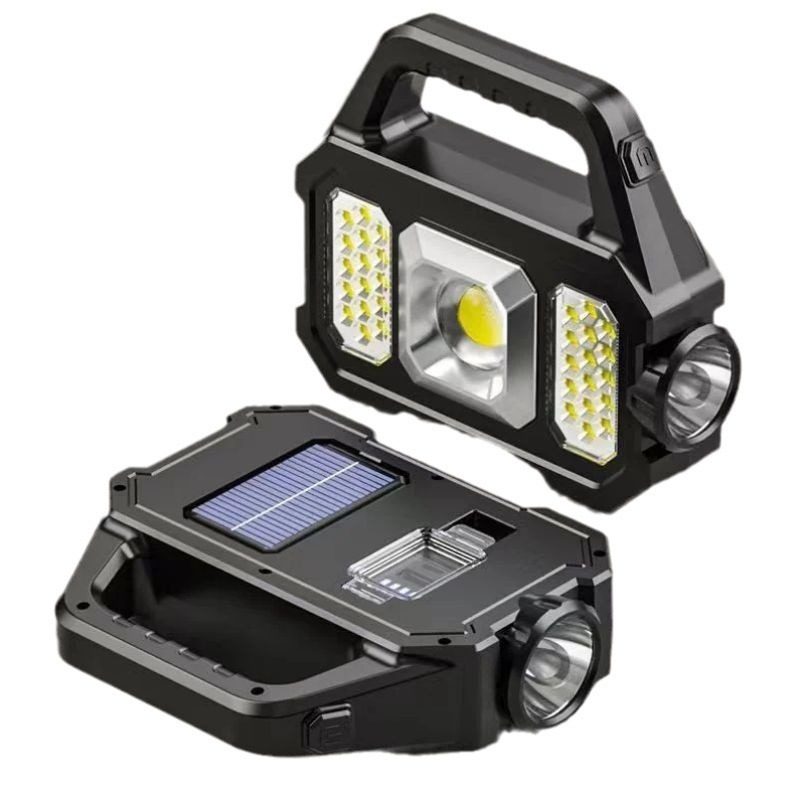 Multi-Function Rechargeable Long-Range Floodlight Searchlight Portable Lamp High-Power Cob Outdoor Flashlight Rechargeable Camping Light