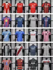 2526 Football Uniforms Club Player Version Barcelona Manchester United Real Madrid Ac Paris Arsenal Miami Short-Sleeved Jerseys