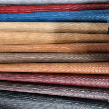 Factory Spot Direct Sales Imitation Rattan Weaving 1.2mm Semi-Pu Artificial Leather Fabric Bags and Shoes Packaging Leather