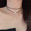 Pure Lust Black Leather Rope Choker Sexy Necklace Women's Niche Elegant Neck Accessories Clavicle Chain Necklace