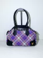 Large vintage purple plaid bowling ball