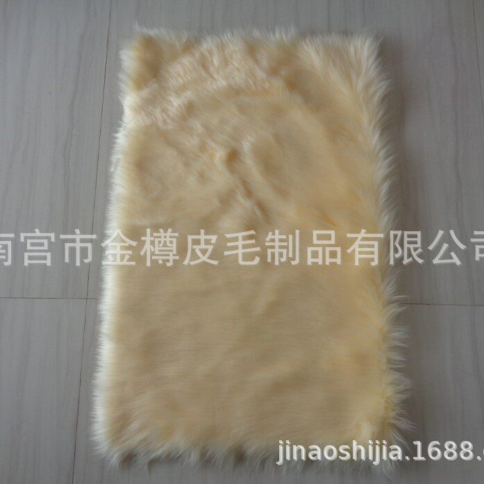 Manufacturer Supplies Plush Imitation Wool Square Floor Mats Solid Color Sofa Bay Window Living Room Bedroom Home Carpet Floor Mats