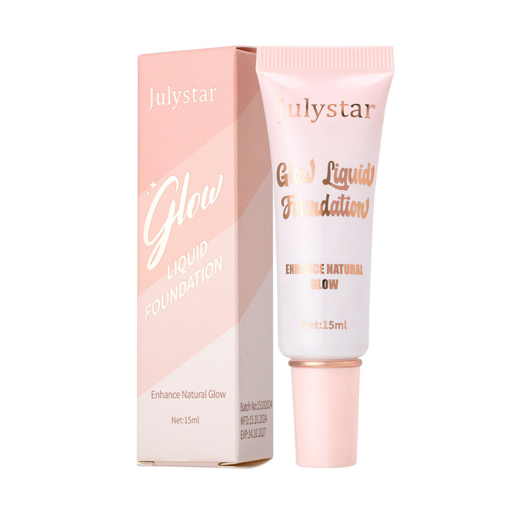 Julystar Facial Concealer Explosive High-gloss Pearlescent Foundation Liquid Natural Lasting Brightening Moisturizing Foundation Wholesale