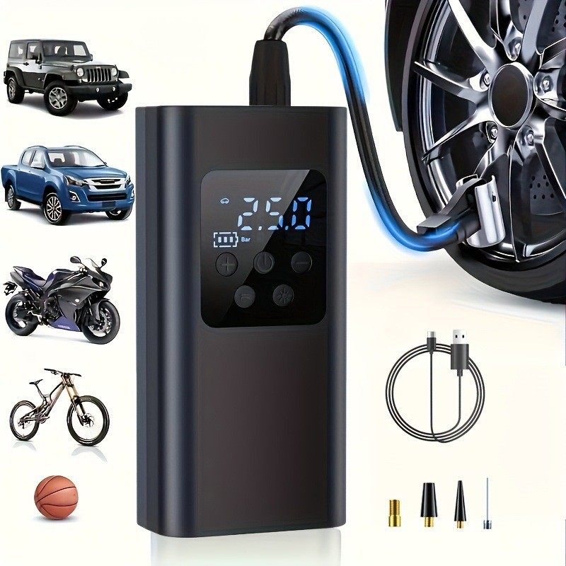 Vehicle-mounted air pump wireless digital display intelligent tire air pump tire pressure detection air pump portable cross-border