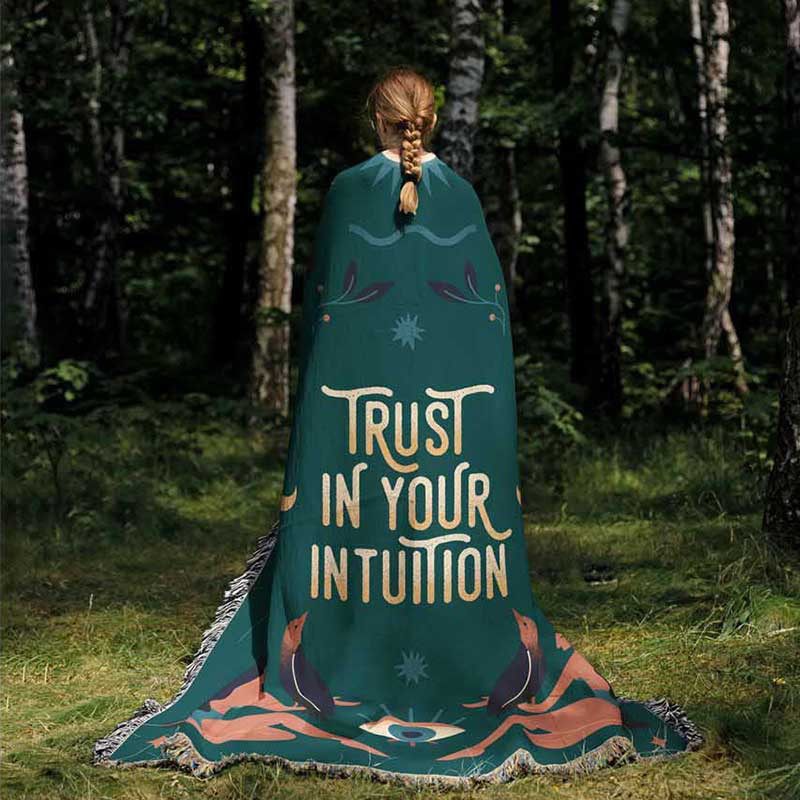 Cross-Border Foreign Trade Decoration High-Precision Jacquard Tapestry Outdoor Camping Blanket Landscape Gift Line Blanket Sofa Cover Blanket Customization