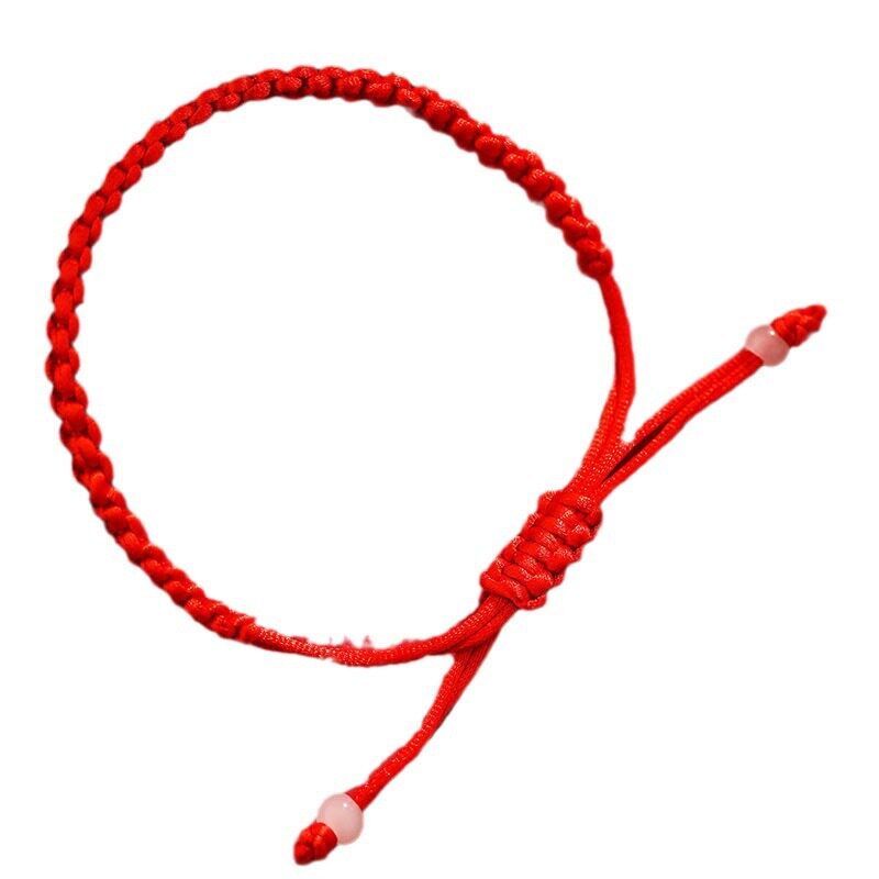 Dragon Boat Festival Red Rope Hand-woven Phoenix Tail Knot This Year of Life Simple Bracelet Ethnic Style Couple Bracelet Bracelet Wholesale