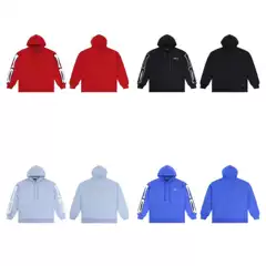 2025 Autumn and Winter New Trendy Men's and Women's Personalized Splicing Bone Embroider Casual Pullover Loose Hooded Sweatshirt