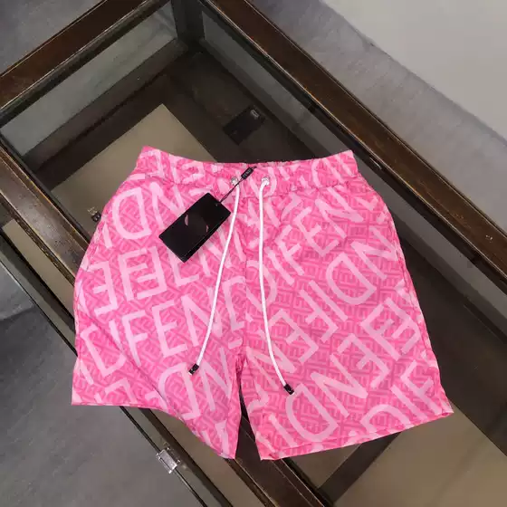 Authentic Beach Shorts Summer Thin Ice Silk Shorts Men's Loose Casual Five-Point Shorts Men's Flagship Store Outdoor