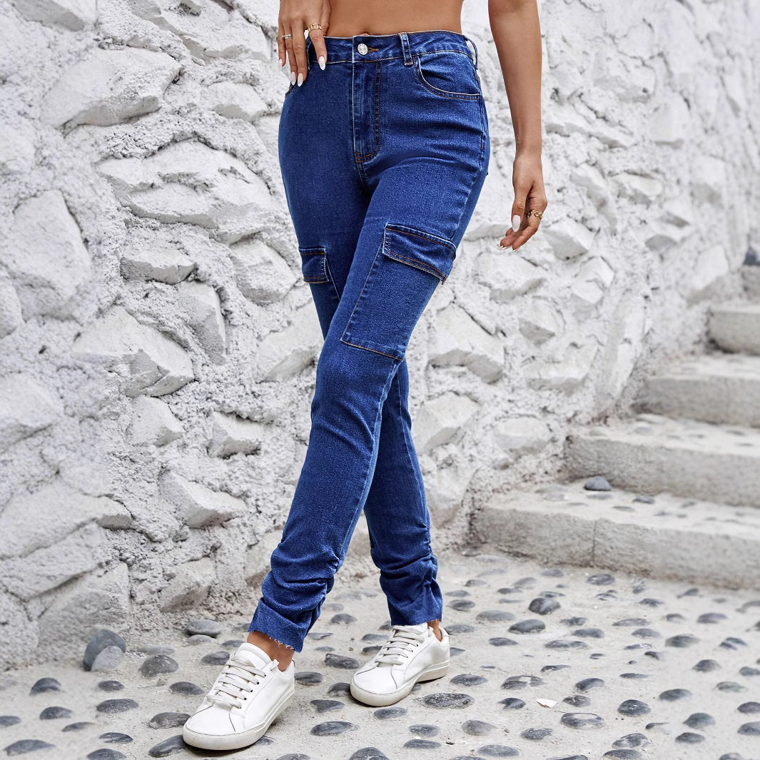 Skinny Denim Pants Stretchy Slim Fit Ankle Length Casual Wear for Women Ready to Ship factory direct