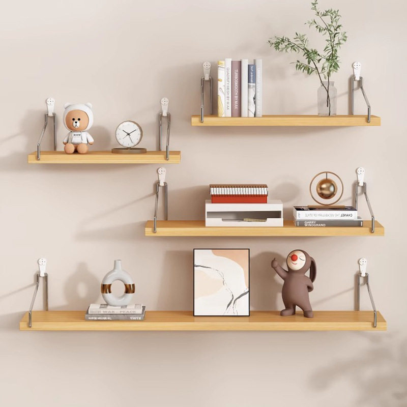 No-Drill Wall-Mounted Shelf Bedside Wall-Mounted Partition Living Room Wall Projector Router Shelf Wall-Mounted Bookshelf