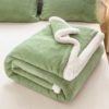 Autumn and Winter Double-Layer Small Blanket Thickened Winter Nap Blanket Cashmere Air-Conditioning Blanket Shawl Office Blanket Cross-Border