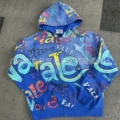 Spearmint zipper sweatshirt/blue