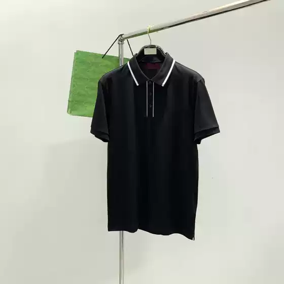 Dongguan High Edition GG Home New Fashion Short Sleeve Polo Men's Casual Joker High Street Luxury Fashion Lapel Top Original