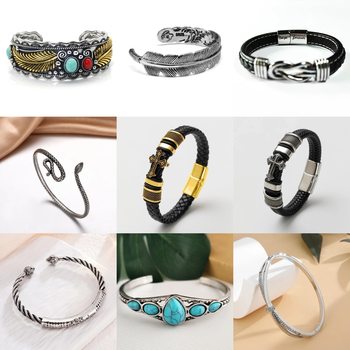 Retro Women's Fashion High-End Turquoise Accessories Jewelry Bracelet Accessible Luxury Style Simple Inlaid Water Drop Square Bracelet