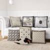 American Black and White Retro Pillow Case Geometric Furniture Sofa Bedside Car Office Waist Pillow Pillow Cushion Cover