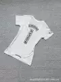 T-shaped v-neck white