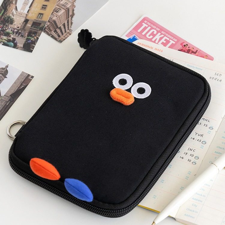 South Korea Romane Passbook Bag Multi-compartment Travel Carry-on ID Card Holder Cash Bill Storage Coin Purse