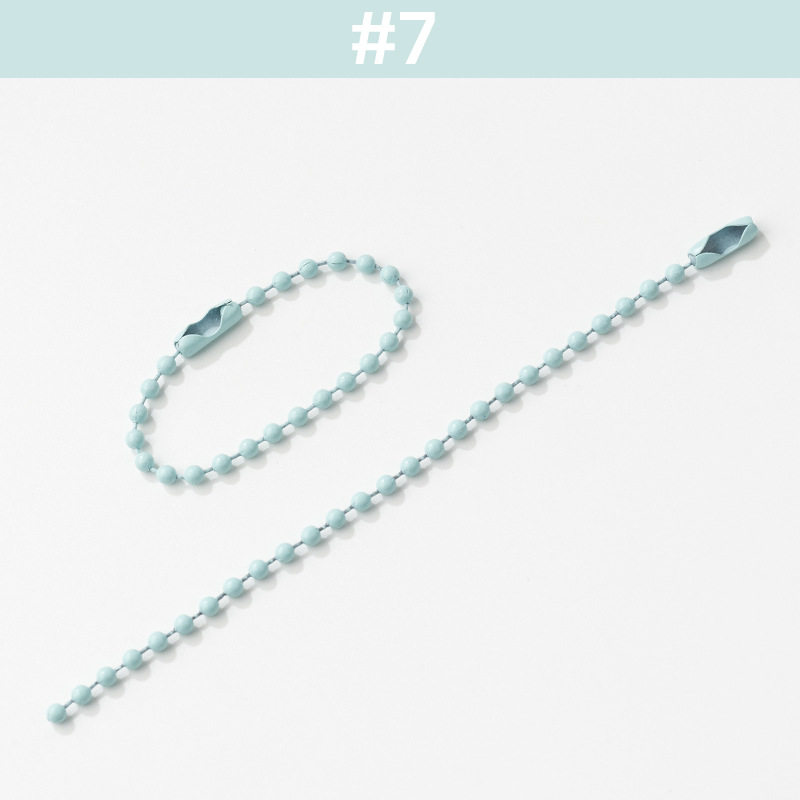 金属彩色珠链2.4mm波珠链糖果色diy饰品配件吊牌链烤漆咕卡挂链条