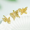 DIY Micro-Embedded Jewelry Accessories Butterfly Heart Cross Series Various Pendant Accessories 18K Real Gold Plating