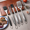 16-inch thickened 430 stainless steel outdoor household BBQ Oil Brush Fork shovel food clip barbecue tool suit