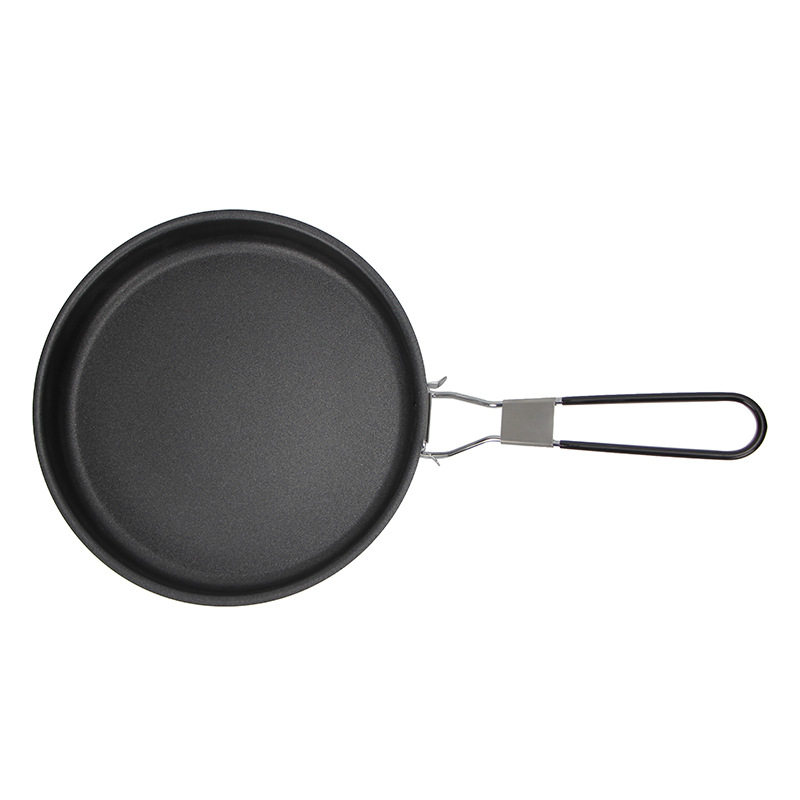 Outdoor Folding Portable Aluminum Alloy Frying Pan Steak Frying Pan Camping Cookware Non-stick Coated Baking Pan Wok