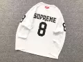 E589#Long sleeve football jersey white