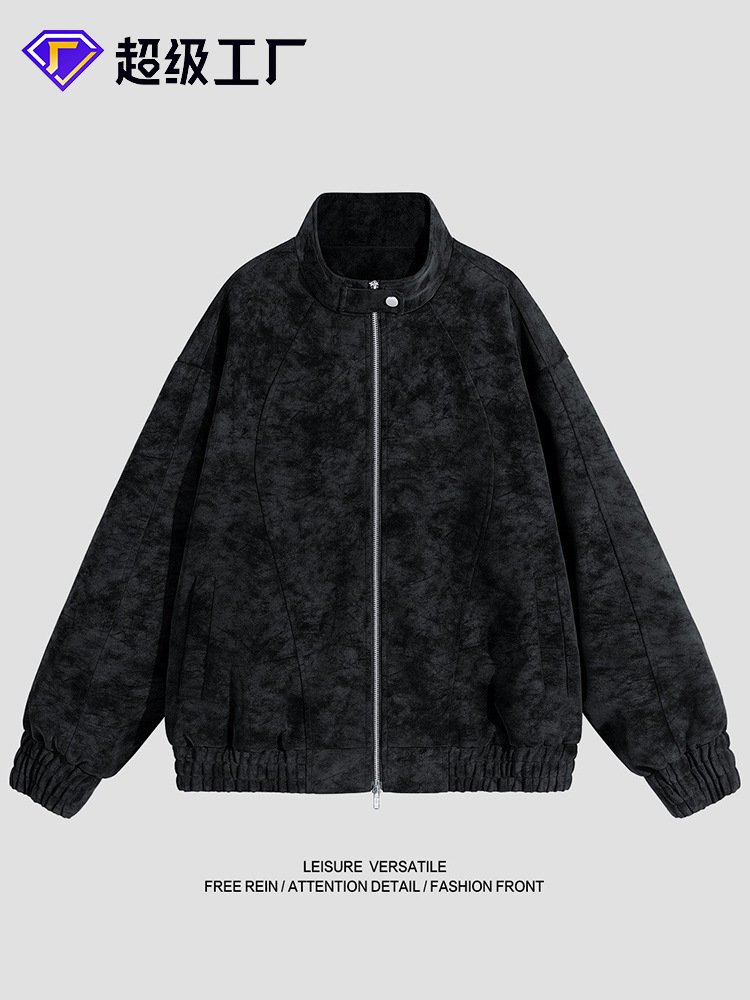 Áo Da Nam Chất Liệu Da Bò Hàng Mùa Xuân Thu Đông Phục Cổ Cổ Điển