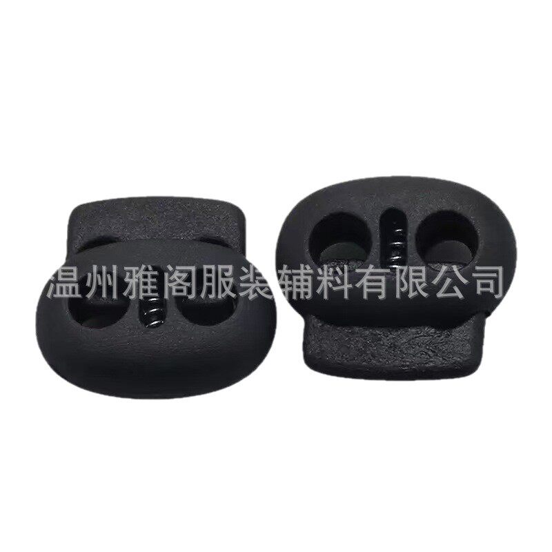 Colorful Double-Hole Pig Nose Buckle Plastic Cat Eye Spring Buckle Acrylic Shoelace Anti-Slip Buckle Shoe Backpack Elastic Buckle