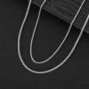 Factory Direct Sales Stainless Steel Square Pearl Chain Square Accessories Fashion Plain Chain European and American Versatile Men's and Women's Necklace Chain