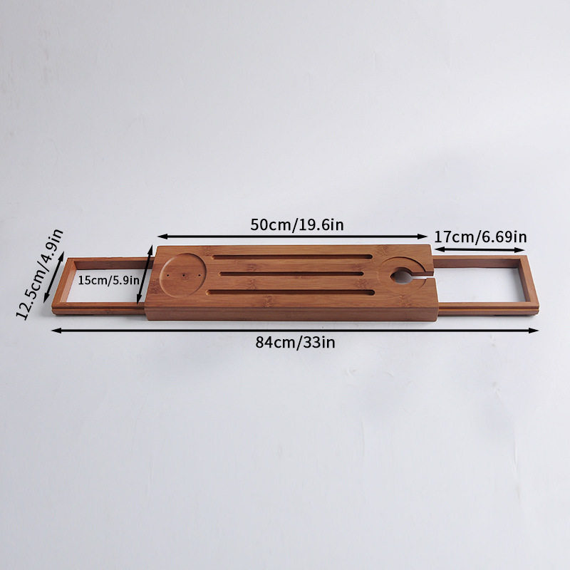 สั่งซื้อนำเข้า ไม้ไผ่มัลติฟังก์ชั่น Retractable ถาดอาบน้ำสปาอาบน้ำหนังสือไวน์ผู้ถือแท็บเล็ตอุปกรณ์ห้องน้ำ จากจีน