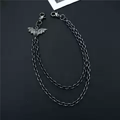 Hip hop punk cow horn skull metal bat casual versatile pants chain men's waist chain super weight track manufacturer