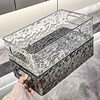 Glacier Pattern Cosmetic Storage Box Light Luxury High Beauty Toilet Desktop Fidelity Box Plastic Storage Basket with Handle