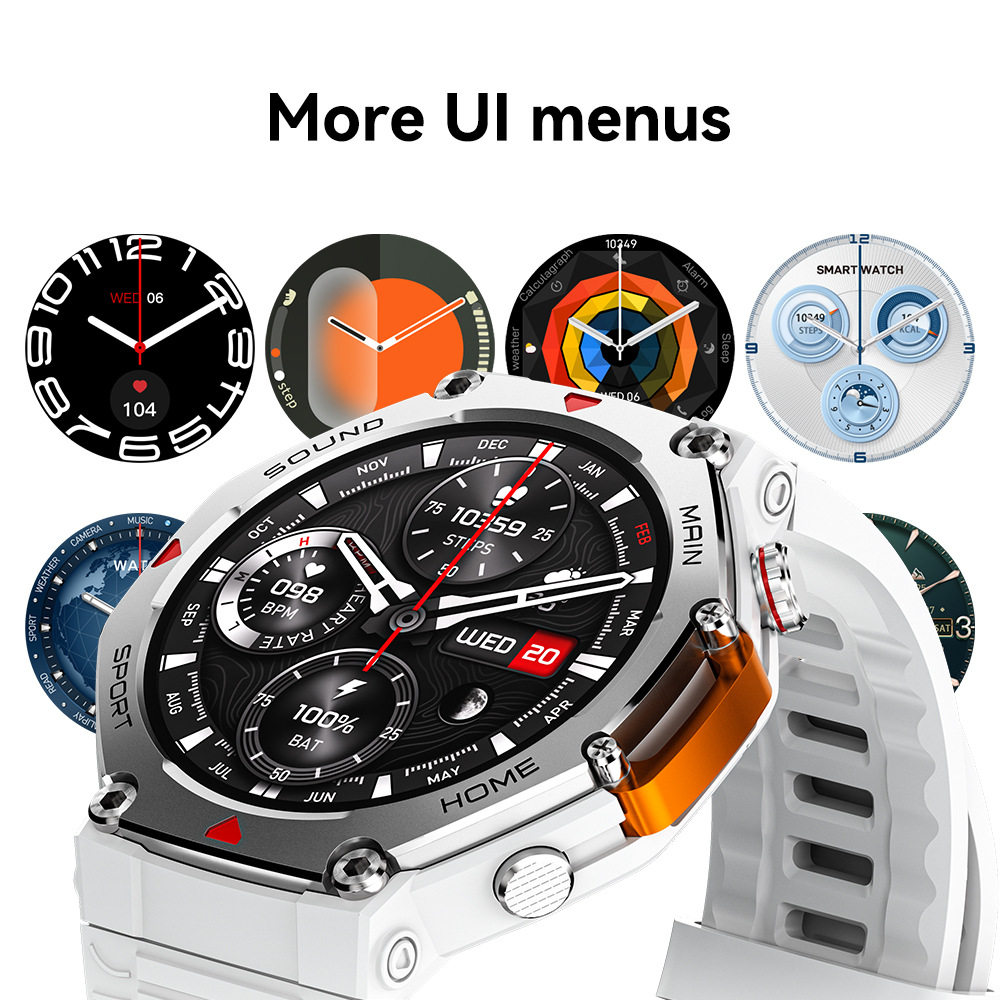 2026 New Model 5Atm Waterproof Sports Smartwatch M-Rex4, Cross-Border Exclusive Hot-Selling Outdoor Smart Wearable Device