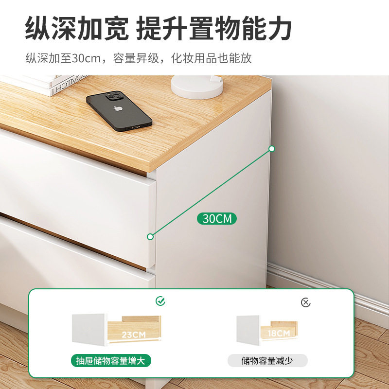 Bedside Table Simple Modern Small Household Storage Cabinet Simple Bedroom Internet Famous Bedside Storage Rack Bedside Cabinet