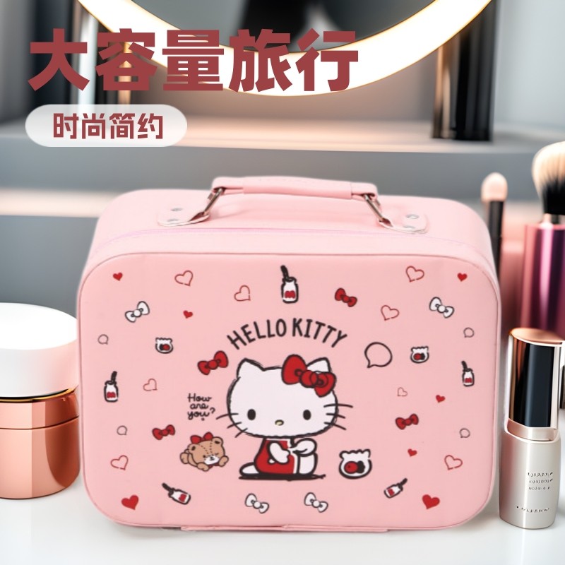 New Dopamine Printed Cosmetic Bag, Large Capacity, Portable, Waterproof, Student Girl Travel Storage, Cross-Border Trend