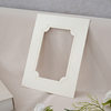 Modern Minimalist Photo Frame with Perforated Square Card Paper, New Chinese Style with Auspicious Cloud Corner, Irregular White Mounting Liner for Art Exhibition Frame