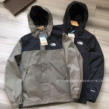 Pure Original North Face Antora Jacket Hard Shell Jacket New Outdoor Comfortable Long-Sleeved Waterproof and Windproof Black Warrior