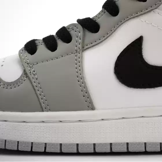 Putian Shoes Aj1 Smoke Gray Mid-Top First-Layer Leather and 2-Layer Leather Casual Sports Shoes for Men and Women