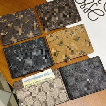 Manufacturer's Spot Direct Approval Left and Right Flip Card Bag Card Holder Trendy Brand Cosmetics Bag Multi-Card Presbyopic Coin Purse Hot Luxury Gift