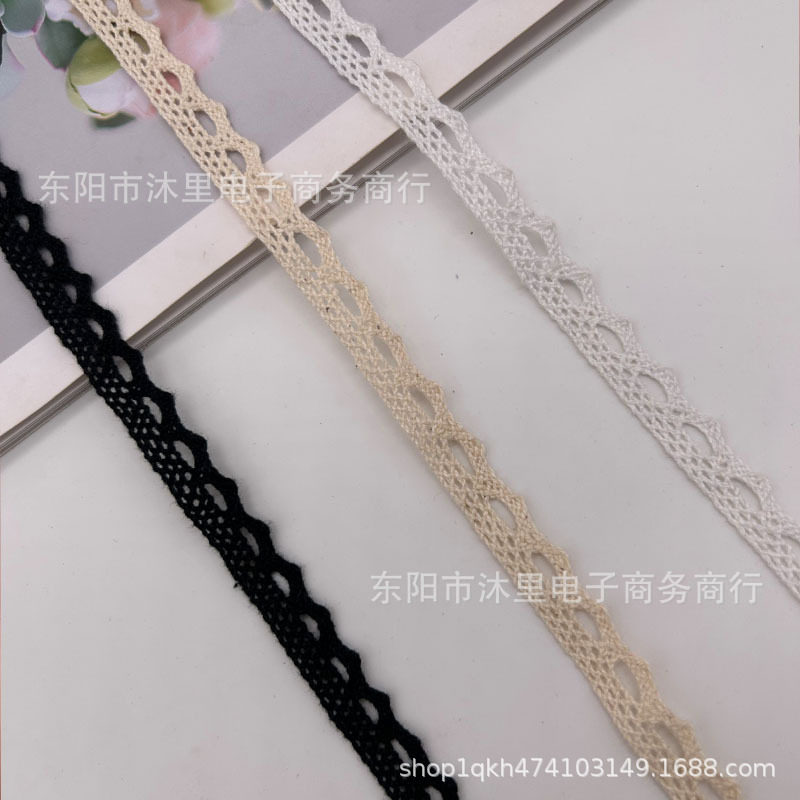 Pure cotton braided dog tooth lace accessories lace lace bedding hollow tablecloth narrow curtain decorative lace