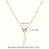 French Style Pearl Butterfly Necklace Women's Light Luxury Niche Lockbone Chain 2024 New Explosive High-end Fashion All-match