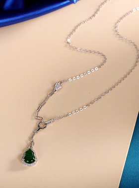 天然翡翠A货葫芦925纯银防过敏