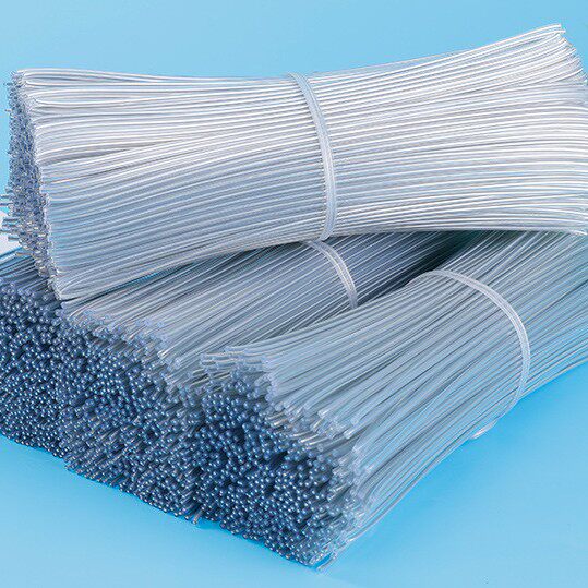 Transparent Pe Round Iron Core Cable Ties, Cable Ties with Plastic-Coated Galvanized Iron Wire